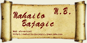 Mahailo Bajagić vizit kartica